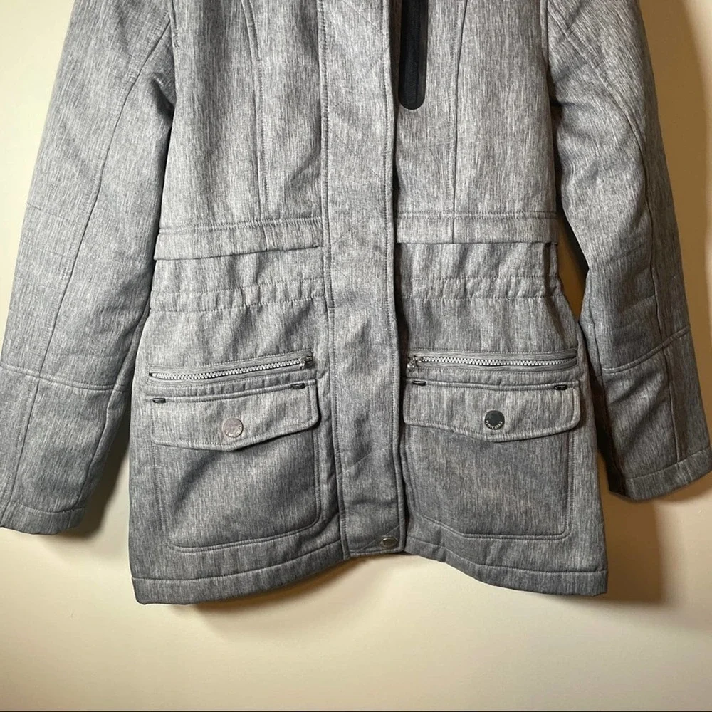 Point Zero Gray Long Sleeve Hooded Coat Size M‎